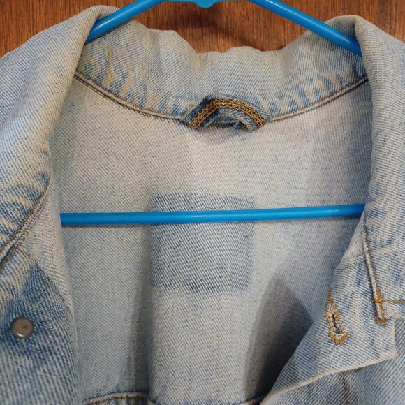 Faded Glory XXL denim jacket with extra pockets, stained - Picture 4 of 9